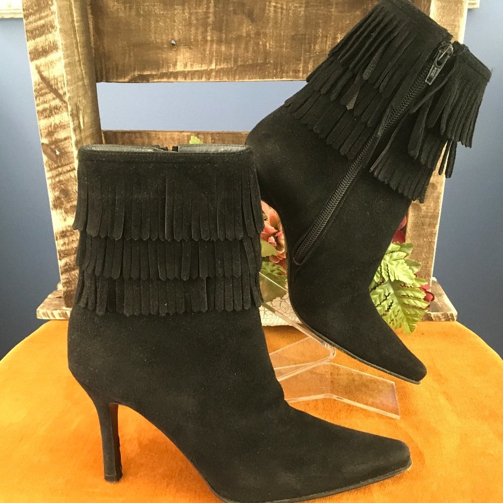 Stuart Weitzman Black Suede Boots Size 6
